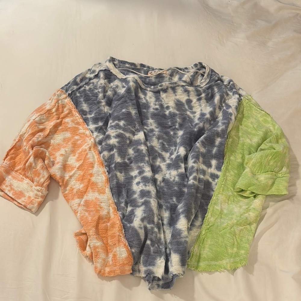 Tie-Dye Multicolor Long Sleeve Top